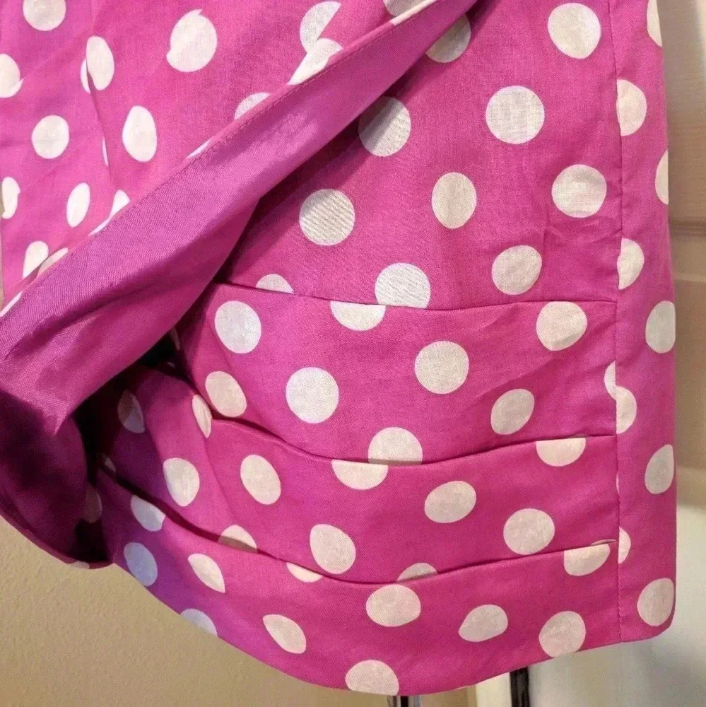 Anthropologie Leifsdottir Pink Polka Dot Dress - Picture 4 of 8
